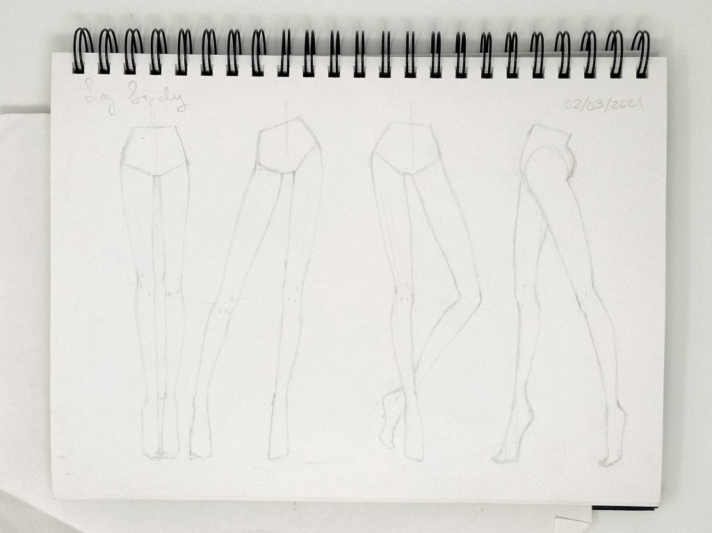 sketching fashion illustration leg study