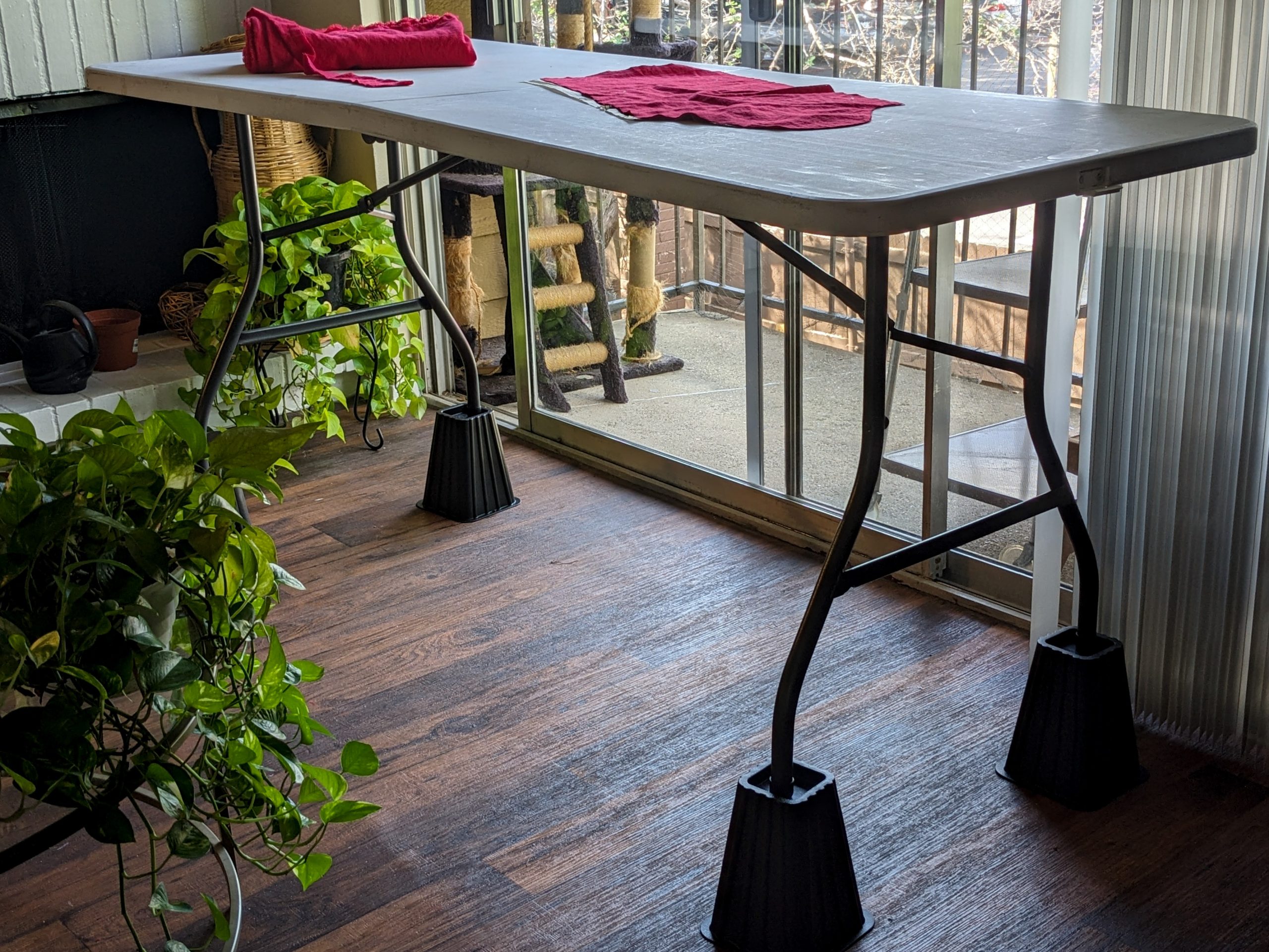Maximizing Space: Temporary Setup for a Portable Cutting Table
