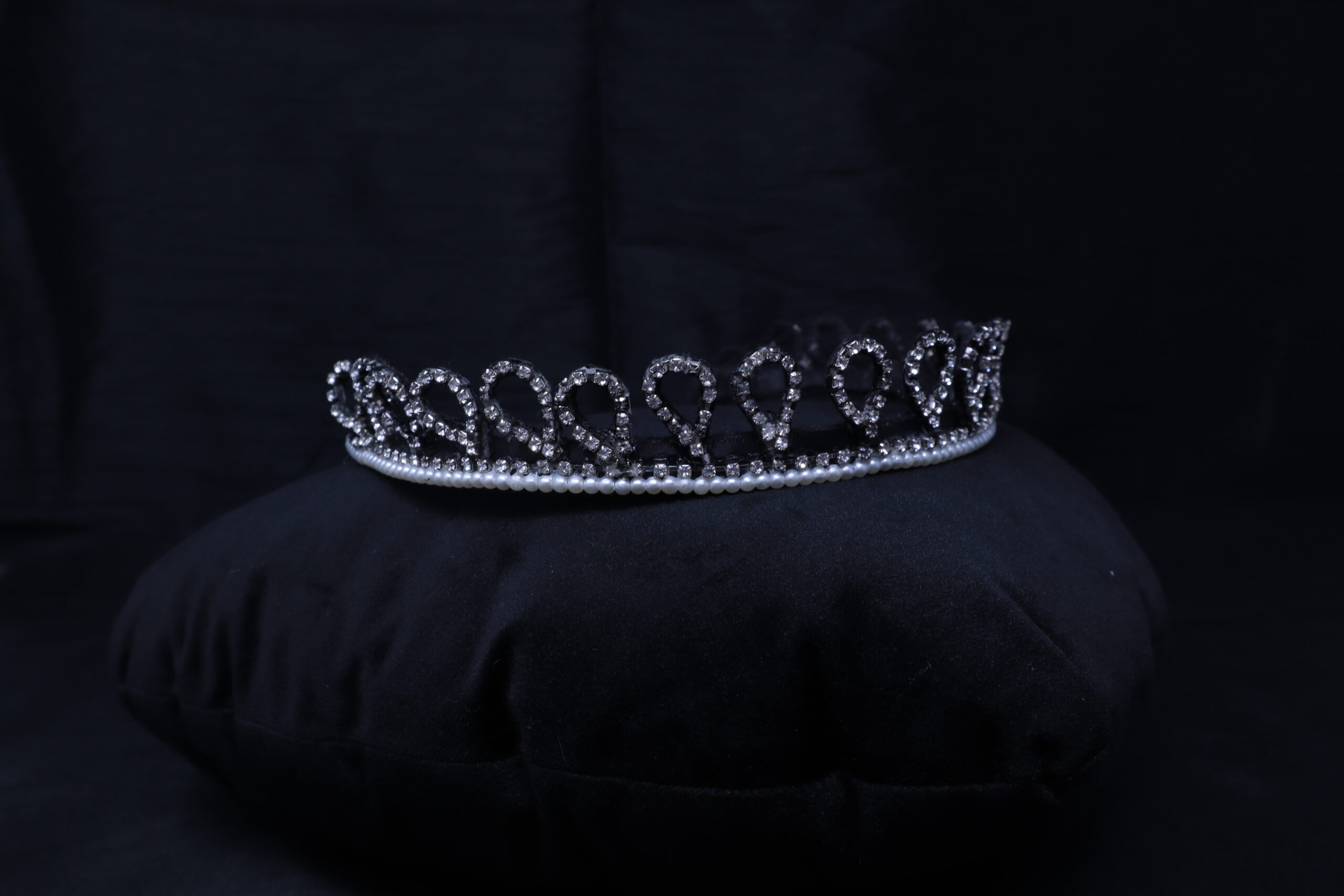 Rhinestone and Felt Cocktail Crown
